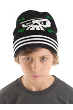 mshb&g Pirátsky chlapčenský úpletový klobúk čierny