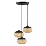 Lampa wisząca w czarno-żółtym kolorze ze szklanym kloszem ø 50 cm Camini – Opviq lights