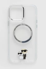 Obal na telefon Karl Lagerfeld iPhone 13 Pro Max 6,7 pruhledná barva