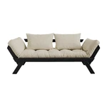 Sofa rozkładana z lnianym pokryciem Karup Design Bebop Black/Linen