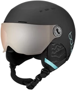 Bollé Quiz Visor Junior Ski Helmet Matte Black/Blue S (52-55 cm) Casco da sci