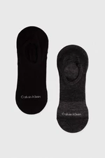 Ponožky Calvin Klein 2-pak pánske, čierna farba, 701226647