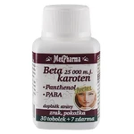 MEDPHARMA Beta karoten forte 25 000 m.j. + PABA + panthenol 37 tobolek