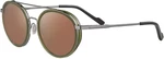 Serengeti Geary Shiny Light Gunmetal Shiny Dark Green Acetate/Mineral Polarized Drivers Lifestyle okulary