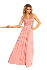 Long dress with lace neckline Numoco