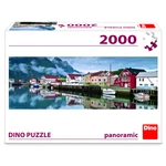 Puzzle 2000 dílků panoramic Rybářská vesnice