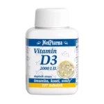 MEDPHARMA Vitamín D3 2000 I.U., 107 tabliet