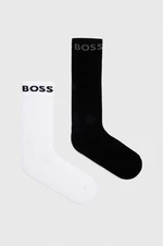 Ponožky BOSS 2-pack pánské, černá barva, 50467707