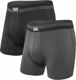 SAXX Sport Mesh 2-Pack Boxer Brief Black/Graphite 2XL Fitness Unterwäsche