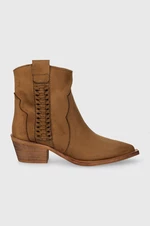 Westernové boty Answear Lab dámské, hnědá barva, na plochém podpatku