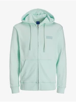 Light Green Men's Zipper Hoodie Jack & Jones Faded - Men's