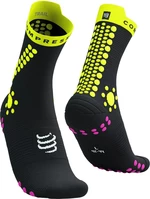 Compressport Pro Racing Socks V4.0 Trail Black/Safety Yellow/Neon Pink T3 Běžecké ponožky