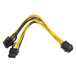 REXLIS 6pin Female to Dual 8pin(6+2) Male Power Adapter Cable 20cm Graphics Card Splitter Cable PCI-E Power Supply Cable