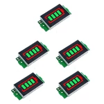 5Pcs 1S-8S Single 3.7V Lithium Battery Capacity Indicator Module 4.2V Green Display Electric Vehicle Battery Power Teste