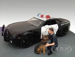 Police Guy &amp; K9 Unit Dog Figure Set For 118 Diecast Model Cars by American Diorama