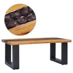 Coffee Table 39.3"x19.6"x15.7" Solid Teak Wood and Polyresin