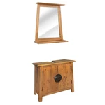 Bathroom Furniture Set Solid Recycled Pinewood