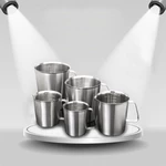 KC-MCup 18/10 Stainless Steel Measuring Cup Frothing Pitcher with Marking For Milk Froth