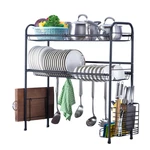60/70/80/90cm 304 Stainless Steel Rack Shelf Double Layers Storage for Kitchen Dishes Arrangement