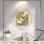 50CM Nordic Minimalist Clock Light Luxury Wall Clock Bedroom Living Room Household Metal Silent Wall Hanging Clock