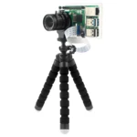 Caturda C2702 Tranparent Protective Case + Bracket Support HoldingIMX477R Camera Module for Raspberry Pi