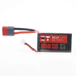 BT BEAT 7.4V 850mAh 35C 2S Lipo Battery T Plug for RC Car