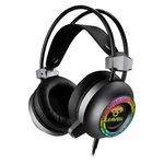 LEVAEN G60 Gaming Headset Virtual 7.1 Surround Sound 50mm Unit Powerful Bass RGB Light Noise Reduction Mic for PC