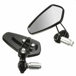2Pcs 7/8 Inch 22mm Motorcycle Handle Bar End Rearview Side Mirrors Aluminum Universal