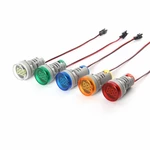 NIN® AD101-22AM 0-100A 22MM Mini LED Digital Ammeter 5 Color AvailableCircle Panel Current Meter Tester Pilot Light In