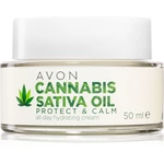 Avon Cannabis Sativa Oil Protect & Calm hydratačný krém s konopným olejom 50 ml