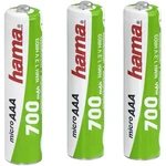 Hama HR03 mikrotužkový akumulátor typu AAA  Ni-MH 700 mAh 1.2 V 3 ks