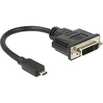 Delock 65563 HDMI / DVI adaptér [1x HDMI zástrčka D Micro - 1x DVI zásuvka 24+5-pólová] čierna  20.00 cm