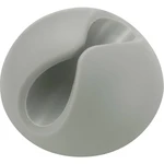 TRU COMPONENTS  držiak káblu samolepiaci 547611 Priemer káblového zväzku (rozsah) 9 mm (max)   sivá 1 ks