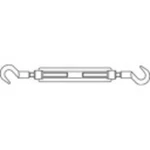 TOOLCRAFT 136618 napínač hák-hák M6 ocel glavanizované zinkom DIN 1480 1 ks