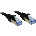 LINDY 47178 RJ45 sieťové káble, prepojovacie káble CAT 6A S/FTP 1.50 m čierna s ochranou 1 ks