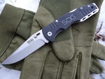 Zatvárací nôž SOG® Salute Mini – Strieborná, Čierna (Farba: Čierna, Varianta: Strieborná)