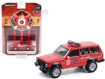 1990 Jeep Cherokee Red "Reno Fire Department" (Nevada) "Fire &amp; Rescue" Series 1 1/64 Diecast Model Car by Greenlight