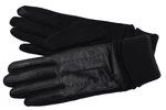 Dámské zateplené kožené rukavice Arteddy - černá