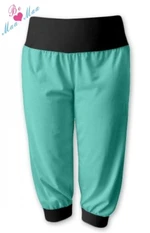 Be MaaMaa Sportovní 3/4 legíny CAPRI - máta/černá, vel. S/M