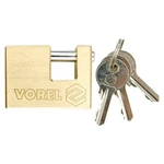 Zámek visací 65 mm čepový mosaz 3 klíče