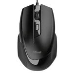 Myš Trust Voca Comfort (23650) čierna káblová myš • optický senzor • ergonomické vyhotovenie • citlivosť až 2 400 DPI • 6 tlačidiel • USB 2.0 • pre pr