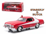 1976 Ford Gran Torino Red with White Stripe "Starsky and Hutch" (1975-1979) TV Series 1/43 Diecast Model Car by Greenlight