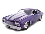 1970 Chevrolet Chevelle SS 454 Purple Pro Street 1/24 Diecast Car Model by Unique Replicas