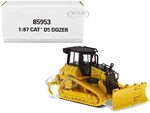 CAT Caterpillar D5 Track-Type Dozer Yellow with Fine Grading Undercarriage and Foldable Blade "High Line Series" 1/87 (HO) Diecast Model by Diecast M
