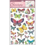 Anděl Samolepky na zeď Barevní motýli různé velikosti 48 x 29 cm