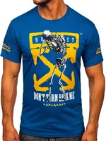 Modré pánske tričko s potlačou Bolf 14485