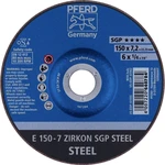 PFERD 62215326 E 150-7 ZIRKON SGP STEEL brúsny kotúč lomený  150 mm 22.23 mm 10 ks