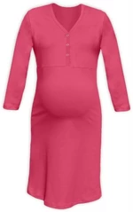 JOŽÁNEK Těhotenská, kojící noční košile PAVLA 3/4 - lososově růžová, vel. L/XL