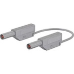 Stäubli SLK4075-E/N bezpečnostní měřicí kabely [lamelová zástrčka 4 mm - lamelová zástrčka 4 mm] šedá, 0.75 m