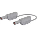 Stäubli SLK410-E/N/SIL bezpečnostní měřicí kabely [lamelová zástrčka 4 mm - lamelová zástrčka 4 mm] šedá, 0.50 m